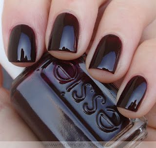 Essie Red Nail Polish, Vamp Nails, Wicked Lovely, Essie Wicked, Manicure Monday, Essie Nails, Dark Nail, Burgundy Colour, Fall Manicure