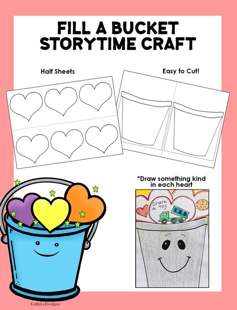 Bucket Filler Art Activities, Bucket Filler Template Free Printable, Bucket Filler Kindergarten, Fill My Bucket Activities, Fill A Bucket Activities Preschool, Bucket Filling Activities For Preschool, Bucket Filler Activities Preschool, Have You Filled A Bucket Activities, Bucket Filler Craft