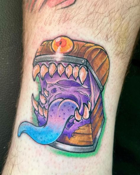 Daniel D | Mimic tattoo for my brother. I love encountering mimics 🤣 🏠 @obsidian.ink.fl #tattoo #tattooart #tattooapprentice #tattooartist… | Instagram Mimic Tattoo, Tattoo For My Brother, Fl Tattoo, Monster Tattoo, Video Game Tattoo, Tattoo Apprentice, Eddie Munson, Dnd Art, My Brother