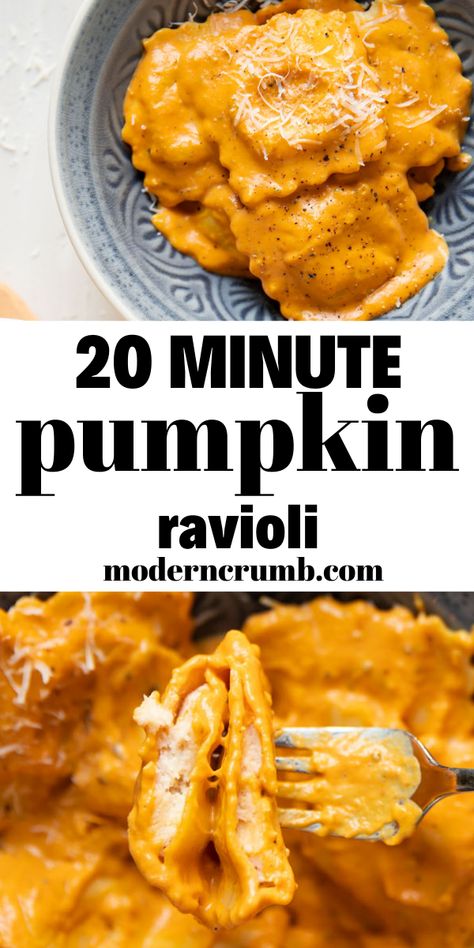 Pumpkin Entrees, Italian Pumpkin Recipes, Dinner Pumpkin Recipes, Pumpkin Entree Recipes, Fresh Pumpkin Recipes Dinner, Fall Season Recipes, Ravioli With Pumpkin Sauce, Ground Turkey And Pumpkin Recipes, Pumpkin Puree Recipes Dinner