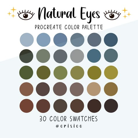 Eyes Procreate, Eye Color Palette, Procreate Color Palette, Hex Color Palette, Color Palette Challenge, Color Schemes Colour Palettes, Palette Art, Paint Color Palettes, Color Palate