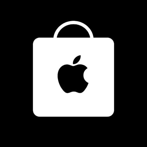 Apple Store Black Icon, Apple Store Icon Aesthetic, App Icon Apple Store, App Store Logo, Apple Store Icon, Silver Iphone Wallpaper, Background Widget, App Themes, All Apps Icon