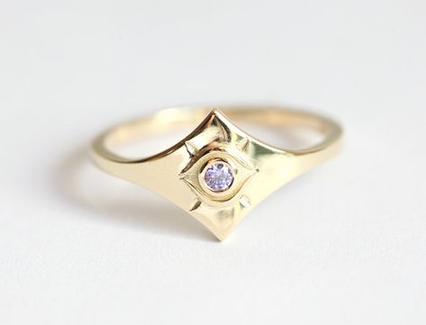 Gold Statement Ring Eye Ring Spiritual Ring Mantra by MinimalVS Spiritual Ring, Mantra Ring, Gold Wrap Ring, Ruby Wedding Rings, Flawless Diamond, Gold Statement Ring, Evil Eye Ring, Tanzanite Ring, Rose Engagement Ring