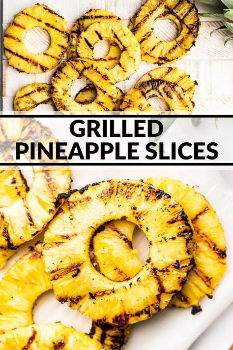 I'll show you how easy it is to cut fresh pineapple into rings and grill it! It's a deliciously healthy sweet side or dessert you'll love when the weather is warm. Grilled Pineapple Recipe, Pineapple Recipe, Roasted Potato Wedges, Cut Pineapple, Ripe Pineapple, Soup Appetizers, Grilled Fruit, Healthy Desserts Easy, Pineapple Slices