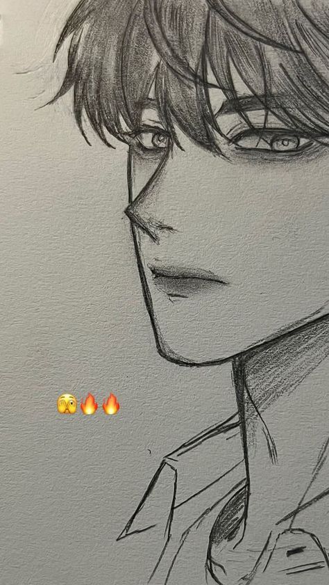 Anime Boys Sketches, Manhwa Drawing Tutorial, Boy Hair Sketch, Manhwa Drawing Sketch, Easy Boy Drawing, Manhwa Sketch, Manhwa Drawing, Drawing Manhwa, Beginners Sketch