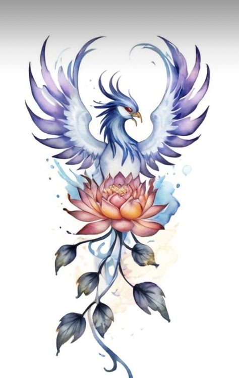 Coverup Tattoo Ideas For Women Cover Up Design, Lotus Phoenix Tattoo, Phoenix Tattoo Feminine Thigh, Phoenix Flower Tattoo, Phoenix With Flowers, Phoenix Tattoo Design For Women, Recovery Tats, Dragon And Phoenix Tattoo, Butterfly Leg Tattoos