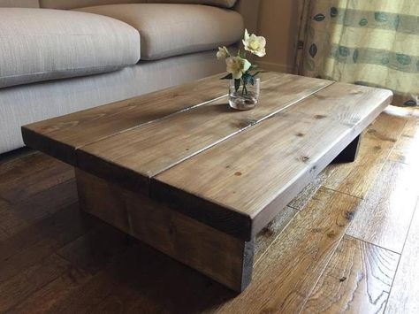 Handmade Wood Furniture, Handmade Coffee Table, Wood Table Diy, Pine Coffee Table, Rustic Coffee Table, Wood Furniture Design, Coffee Table Ideas, Oak Coffee Table, Rustic Coffee Tables