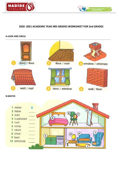 Part Of Body Worksheet, Parts Of House, Greetings Worksheets, Body Worksheet, English Homework, Esl Resources, 2nd Grade Worksheets, English Teaching, English Lessons For Kids