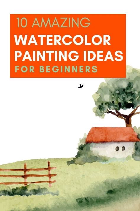 10 easy watercolor ideas for beginner step by step techniques | watercolor painting for beginner #watercolor#watercolorforbeginners Easy Landscapes To Paint Watercolor, Learn To Paint Watercolor, Watercolor Buildings Easy Tutorials, Learning Watercolor Painting, How To Do Watercolor Painting, Paul Clark Watercolor Tutorials, Watercolor Architecture Simple, How To Watercolor Beginners, Step By Step Watercolor Painting Easy