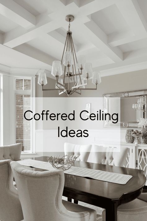 Coffered Ceilings for Family Room - My Modern White Farmhouse Tray Ceilings Ideas, Tray Ceiling Ideas Living Room, Coffered Ceiling Ideas Living Room, Coffered Ceiling Paint, Coffered Ceiling Lighting, Modern Coffered Ceiling, Coffered Ceiling Family Room, Coffered Ceiling Dining Room, Faux Coffered Ceiling