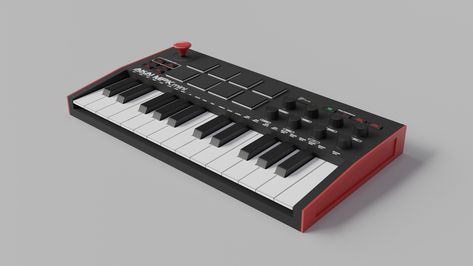 AKAI MPK mini MIDI keyboard Mpk Mini, Midi Keyboard, Music Technology, Substance Painter, Triangles, Keyboard, Painter, Portfolio, Mesh