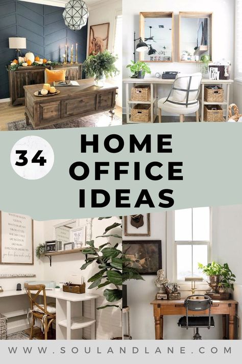 Small Office At Home Ideas, Office Styling Ideas, Designing A Home Office, At Home Work Station, Small Office With Windows Ideas, Home Office With Window Layout, Home Office Remodel Ideas, Small Square Office Layout Ideas, Contemporary Home Office Ideas