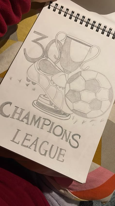 Drawing Ideas Football, Footballer Drawing, Football Art Drawing, Soccer Sketch, London Art Drawing, Soccer Ball Drawing, Football Sketch, Draw Football, Soccer Drawing