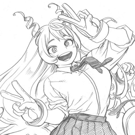 Horikoshi Sketch of Nejire Hado ! Tap to go to OG twitter post Nejire Hado, Mha Stuff, Drawing Tutorial Face, Tutorials Drawing, Ochako Uraraka, Pfp Ideas, Motivational Art, Hero Academia Characters, Boku No Hero