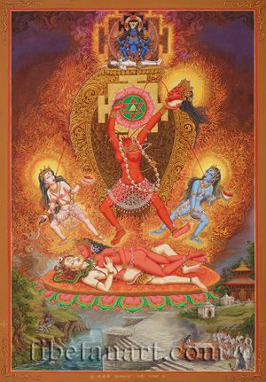 Das Mahavidya, Dus Mahavidya, Severed Head, Tantra Art, Kali Ma, Kali Goddess, Goddess Artwork, Tibetan Art, Divine Mother