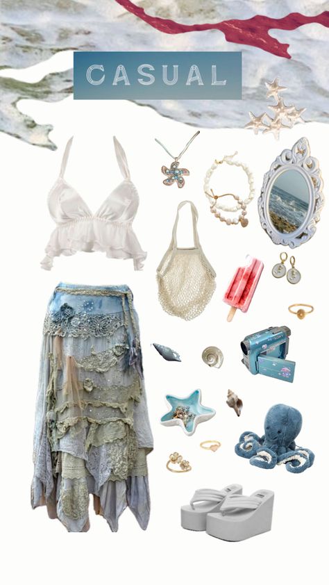 inspired by the casual music video :) #chappellroan #casual #beachoutfit #vacationoutfit #mermaidcore #gutstour #mermaidaesthetic Mermaid Lagoon, Mermaid Outfit, Mermaid Aesthetic, Chappell Roan, Really Cute Outfits, Vacation Outfits, Beach Outfit, Music Video, Mood Board