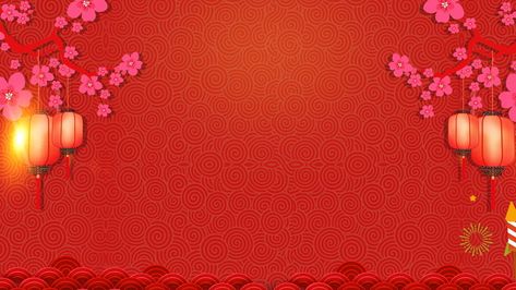 New Year's Eve Background, Page Background Design, Chinese New Year Flower, Blossom Background, Chinese New Year Traditions, New Year Background Images, Lantern Chinese, Chinese New Year Background, Chinese New Year Poster