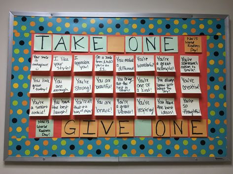 Ra bulletin board take one give one sticky note Classroom Boards, Ra Boards, Math Coach, Health Lessons, Ra Ideas, Bar Graphs, Program Ideas, School Counselor, Student Writing