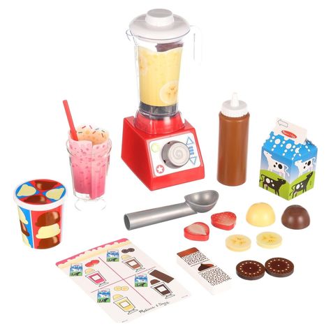 MELISSA & DOUG MILKSHAKE PLAY SET UPC: 000772951142 Melissa & Doug, Preschool Toys, Play Set, Pretend Play, Preschool, Pre School