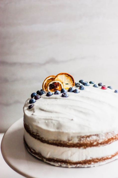 Lemon Blueberry Cake, Coconut Icing, Cream Icing, Blueberry Lemon Cake, Lemon Coconut, Blueberry Cake, Healthy Cake, Lemon Blueberry, Savoury Cake