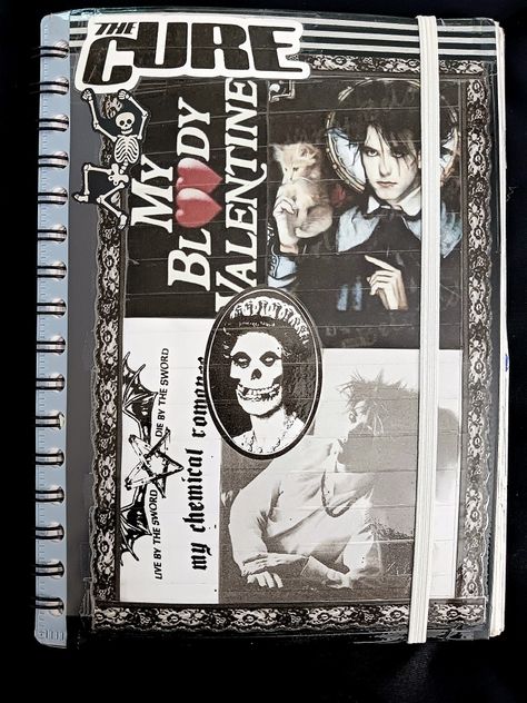 Collage Therapy, Thick Sketchbook, Goth Journal, Scrapbook Themes, Sketchbook Cover, Zombie Art, Art Journal Therapy, Scrapbook Stickers Printable, Journal Inspo