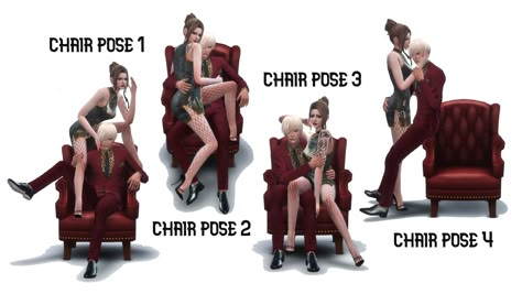 The poses I found — couple pose pack 4 Sims 4 Photo Poses, Sims4 Pose, Couples Chair, Sims 4 Couple, Sitting Pose Reference, Sims 4 Couple Poses, Sims 4 Cheats, Poses Sims 4, Ts4 Poses