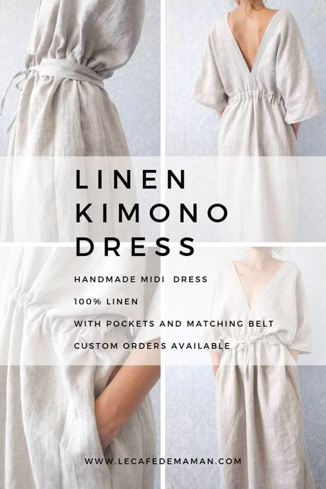 Linen Clothes Sewing Patterns, Sewing Clothes Women Beginner, Simple Sewing Clothes, Sewing Linen Clothes, Linen Sewing Projects, Simple Clothes To Sew, Wabi Sabi Outfit, Simple Sewing Projects Clothes, Sewed Dress