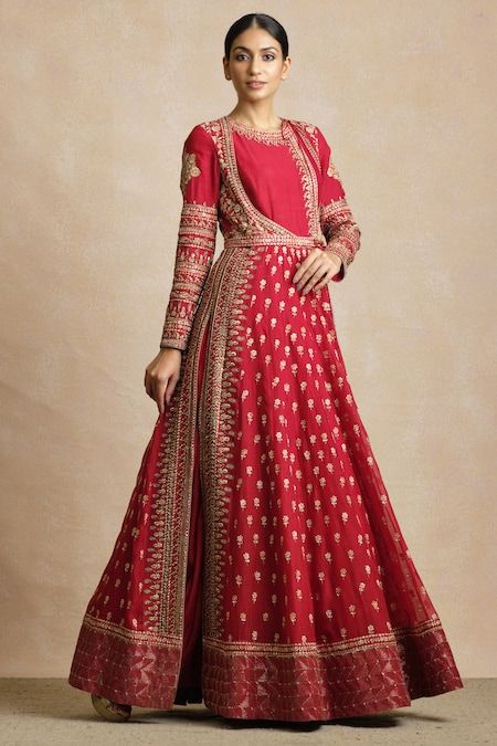 Embroidered Anarkali Set Angrakha Style Anarkali, Shadi Dresses, Angrakha Style, Trendy Outfits Indian, Outfits Indian, Embroidered Anarkali, Indian Designer Sarees, Indian Saree Blouses Designs, Trendy Dress Outfits