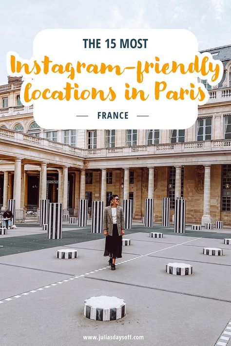 Woman standing in a photogenic square in Paris Best Spots In Paris, Paris Aesthetic Instagram Story, Emily In Paris Locations, Paris Spots, Best Cafes In Paris, Spots In Paris, Lafayette Paris, Instagram Places, Seine River