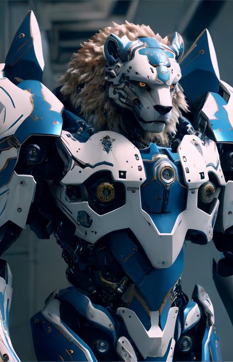 Robot Lion, Robot Animal, Futuristic Armour, Robot Concept, National Animal, Arte Robot, Transformer Robots, Robot Art, Robots Concept