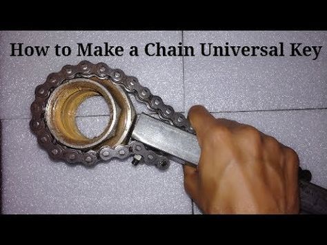 Wow!Awesome ideas|How to Make a Universal Key - YouTube Chain Wrench, Bicycle Chains, Metal Bending Tools, Diy Chain, Metal Bending, Welding Equipment, Bicycle Chain, Construction Tools, Garage Tools