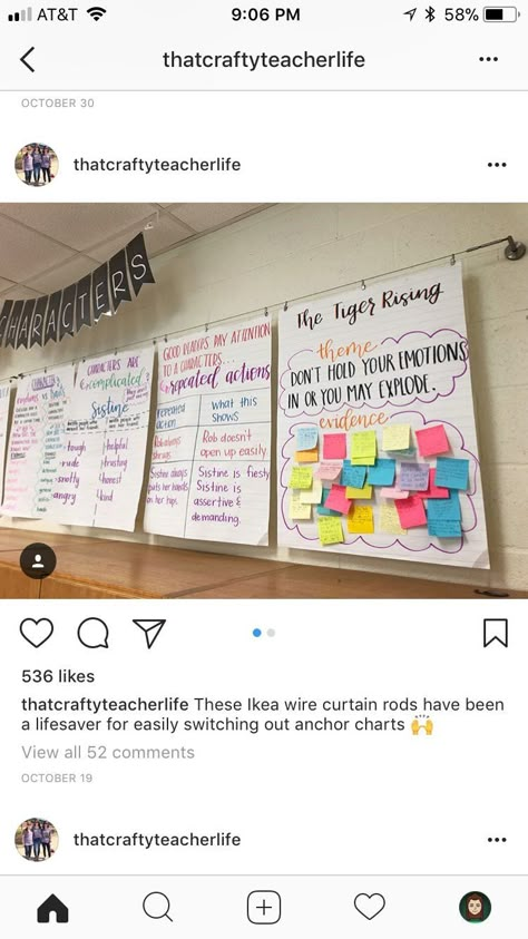 Anchor Charts Hacks, Anchor Chart Holder Ideas, Ways To Hang Anchor Charts Classroom, Displaying Anchor Charts In Classroom, Anchor Charts Display Ideas, Hanging Anchor Charts On Wall, Anchor Chart Bulletin Board Display, Anchor Chart Hacks, How To Hang Anchor Charts In Classroom