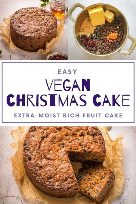 Vegan Christmas Pudding Recipe, Eggless Christmas Cake, Vegan Christmas Bread, Vegan Christmas Cake Recipe, Advent Recipes, Christmas Vegan Recipes, Vegan Bundt Cake, Xmas Cake Recipes, Vegan Christmas Cake