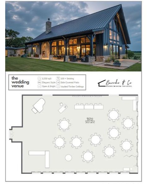 The “Wedding Venue” Considering opening a Wedding/Event Venue? This barndominium plan is sure to Wow brides to be! Barndo & Co can help make your dream come true! #barndominiumplans #barndoandco #barndosincanada #barndominiumsofinstagram #barndominiumguy #barndominiumdesign #barndos #barndominium #barndo #weddingvenueideas #weddings #weddingideas #weddingphotography #weddinginspiration #weddingphotographer #weddingvenue #eventdesign #events2024 #event #EventVenue #canada Barndominium Wedding Venue Floor Plans, Barndominium Wedding Ideas, Building A Wedding Venue Ideas, Wedding Barndo Venue Ideas, Wedding Venue Blueprint, Barndominium Event Space, Event Space Floor Plan, Building A Wedding Venue Business, Venue Bar Ideas