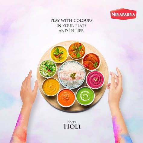 What's life without a pop of colour?! Rejoice in the hues of Holi. Holi Posters Creative Ads, Holi Creative Ads Restaurant, Holi Design Creative, Holi Creative Ads Food, Holi Creative Ads, Holi Creatives, Holi Food, Holi Post, Holi Creative