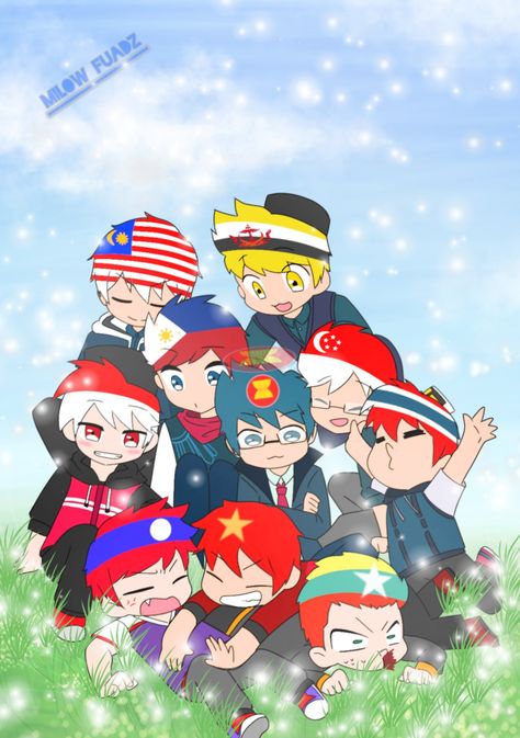 FAMILY ASEAN Countryhumans Asean Family, Asean Family, Sejarah Asia, Hand Symbols, Classic Sonic, Country Humor, Country Art, Hetalia, Anime Chibi