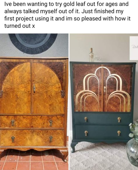 Refurbished Art Deco Furniture, Art Deco Upcycle, Art Deco Wardrobe Makeover, Art Deco Wardrobe Furniture, Art Deco Wardrobe Upcycle, 1920 Home Decor Interior Design, Art Deco Furniture Makeover, Art Deco Diy, White Armoire