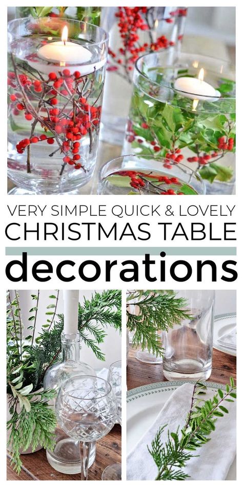 Simple Christmas Table Decor, Easy Christmas Table Decorations, Easy Christmas Table, Simple Christmas Table, Christmas Table Decor Ideas, Christmas Table Decorations Centerpiece, Christmas Table Decorations Diy, Christmas Styling, Xmas Table Decorations