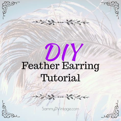 DIY Feather Earring Tutorial Diy Hobby Lobby, Feather Earrings Diy, Diy Feather, Earring Video, Pretty Coffee, Elizabeth James, Tags And Labels, Vintage Wedding Ideas, Classic Dresses