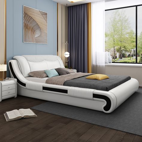 Cheap Wholesale Modern Leather Latest Double Bed Designs King Size Bed 1.8m Frame Queen Bedroom Furniture https://m.alibaba.com/product/1600479672329/Cheap-Wholesale--Modern-Leather-Latest.html?__sceneInfo={"cacheTime":"1800000","type":"appDetailShare"} Latest King Size Bed Design, Queen Size Cot Designs, Loft Double Bed, Latest Bed Designs Modern, Hydrolic Bed Design Wooden, Double Cot Bed Designs Wooden, Queen Bedroom Furniture, Latest Bed Design 2022 Wooden, Bed Base Frame