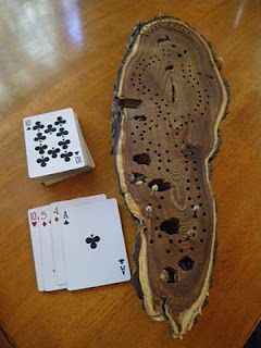 Cedar cribbage board with woodpecker holes and actual acorns still in them, made by  YosemiteGoat Cribbage Board Template, Unique Cribbage Board, Custom Cribbage Board, Wooden Board Games, Goat Art, Michaels Craft, Wood Games, Cribbage Board, Driftwood Projects