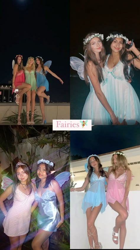 #fairy #fairies #halloween #halloweencostumeideas #bestfriendcostumes #duo #costumesforwomen #costumeidea Fairy Costume With Friends, Fairy College Costume, Best Friend Cute Halloween Costumes, Two Friends Costumes Halloween, Fairy Hollow Costumes, Best Duo Costumes Friends, Fairy Costume Halloween Women, Duo Friends Halloween Costumes, Tinkerbell Costumes Group