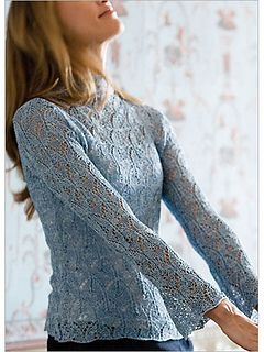 Ravelry: Knitted Lace: A Collection of Favorite Designs from Interweave - patterns Lace Blouse Patterns, Blouse Tops Designs, Lace Knitting Patterns, Lace Sweater, Crochet Blouse, Free Knitting Pattern, Lace Patterns, Blouse Pattern, Knitting Inspiration