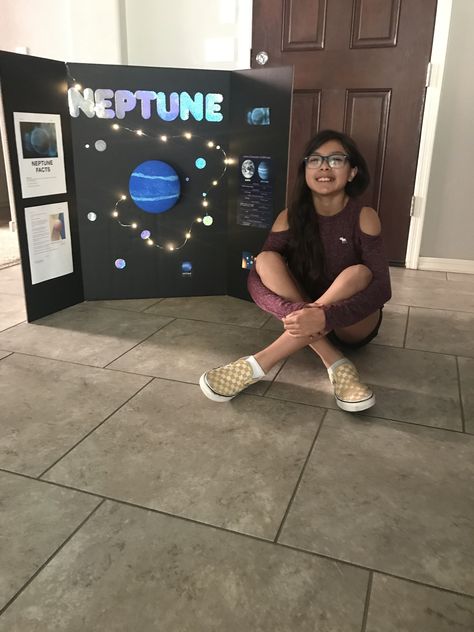 Neptune School Project Ideas, Neptune Model Project, Neptune Project For School, Neptune Project For Kids, Neptune Planet Project, Saturn Project, Neptune Project, Neptune Facts, School Project Ideas