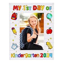 1st Day Of School Photo Frame, First Day Of School Gifts For Students Kindergarten, Kindergarten Gifts For Kids, First Day Of Kindergarden, My First Day Of Kindergarten, First Day Of School Gifts, 1st Day Of Kindergarten, School Photo Frames, Kids Picture Frames