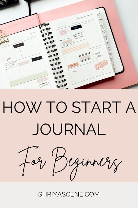 A pink diary with notes in it How To Begin A Journal, How To Begin Journaling, How To Journal For Beginners, Start A Journal, Journal For Beginners, Journaling Tips, Daily Journal Prompts, Keeping A Journal, Writing About Yourself