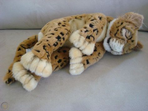 Beautifully Realistic FAO Schwarz Sleeping Jaguar 20" Plush, shhh, don't wake him! Realistic Animal Plushies, Realistic Plush Animals, Jaguar Plush, Leopard Plush, Cat Stuffed Animal, Realistic Stuffed Animals, Leopard Cub, Fao Schwarz, Sewing Stuffed Animals