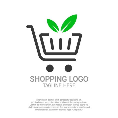 Grocery Store Logo Design Ideas, Leaf Logo, Logo Concept, Go Green, Vector Logo, Vector Art, Vector Free, Vector Illustration, Marketing