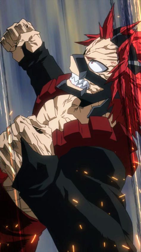 Kirishima Quirk Activated, Kirishima Hardened, Red Riot Wallpaper, Red Riot Kirishima, Ejirou Kirishima, Eijirou Kirishima, Winter Costume, Kirishima Eijirou, Hero Costumes