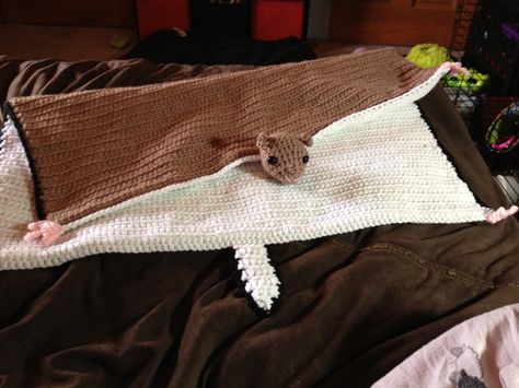 flying squirrel baby blanket Crochet Flying Squirrel, Flying Squirrel, Sewing Needle, Crochet Gifts, Fabric Art, Knitting Yarn, Baby Blanket, Crochet Baby, Fiber Art